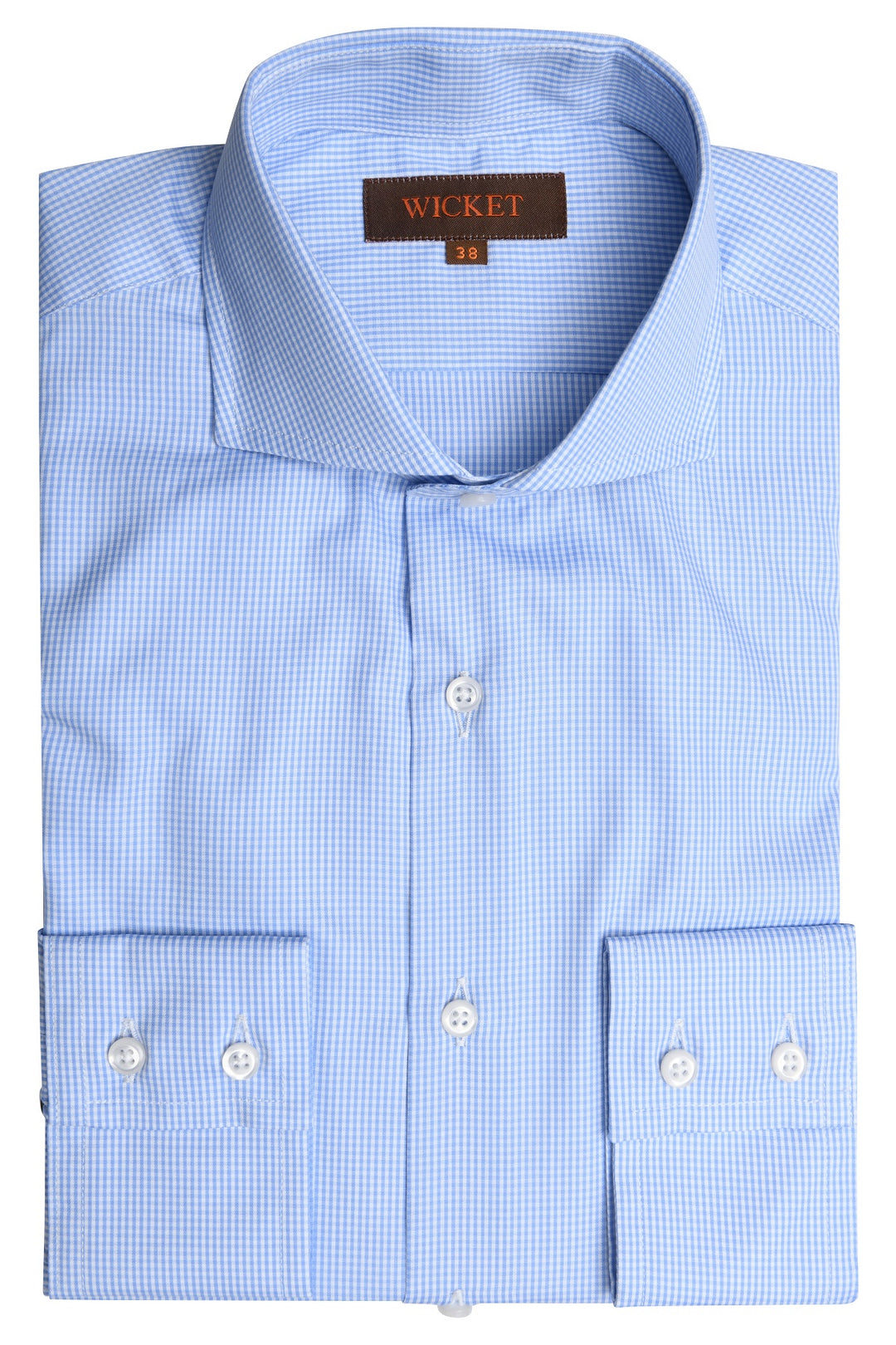 The Cotton Poplin – Small sky blue gingham – WICKET
