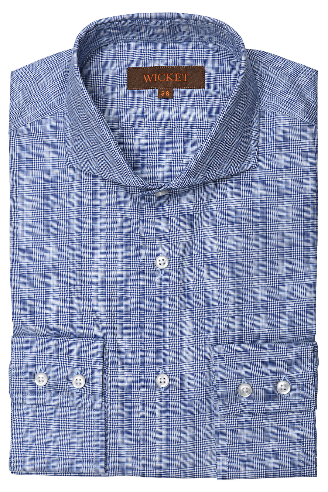 The Cotton Twill – Blue Prince of Wales check – WICKET