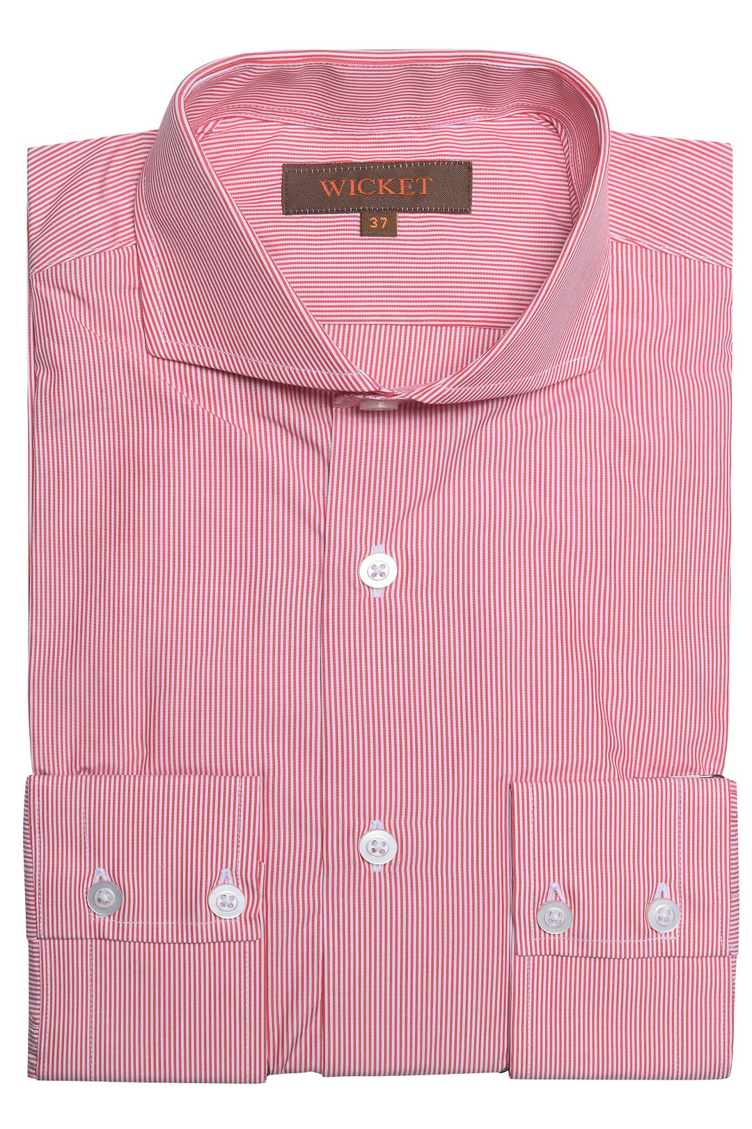 The Cotton Poplin – Fine red stripes – WICKET