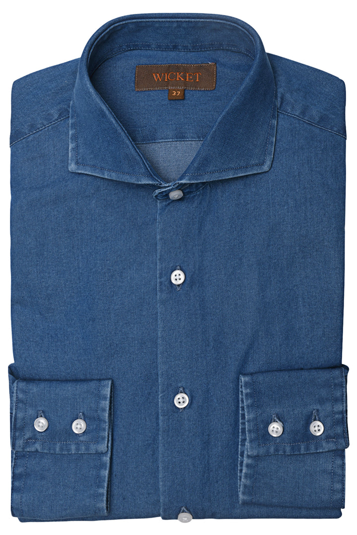 La Jean’s de Coton – Bleu uni – WICKET