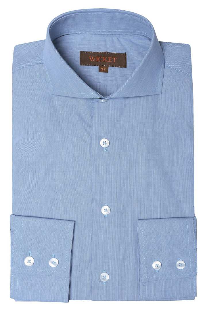 The Cotton Poplin – Blue mélange – WICKET