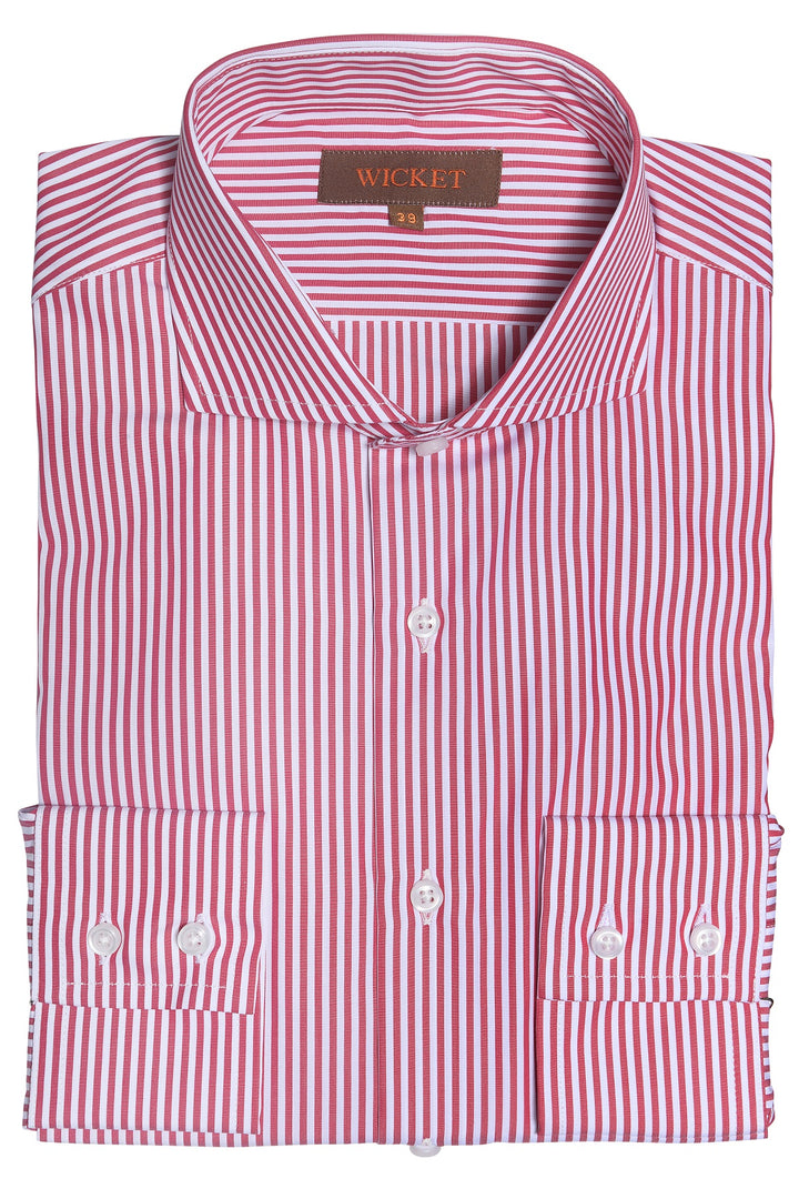 The Cotton Poplin – Red stripes – WICKET