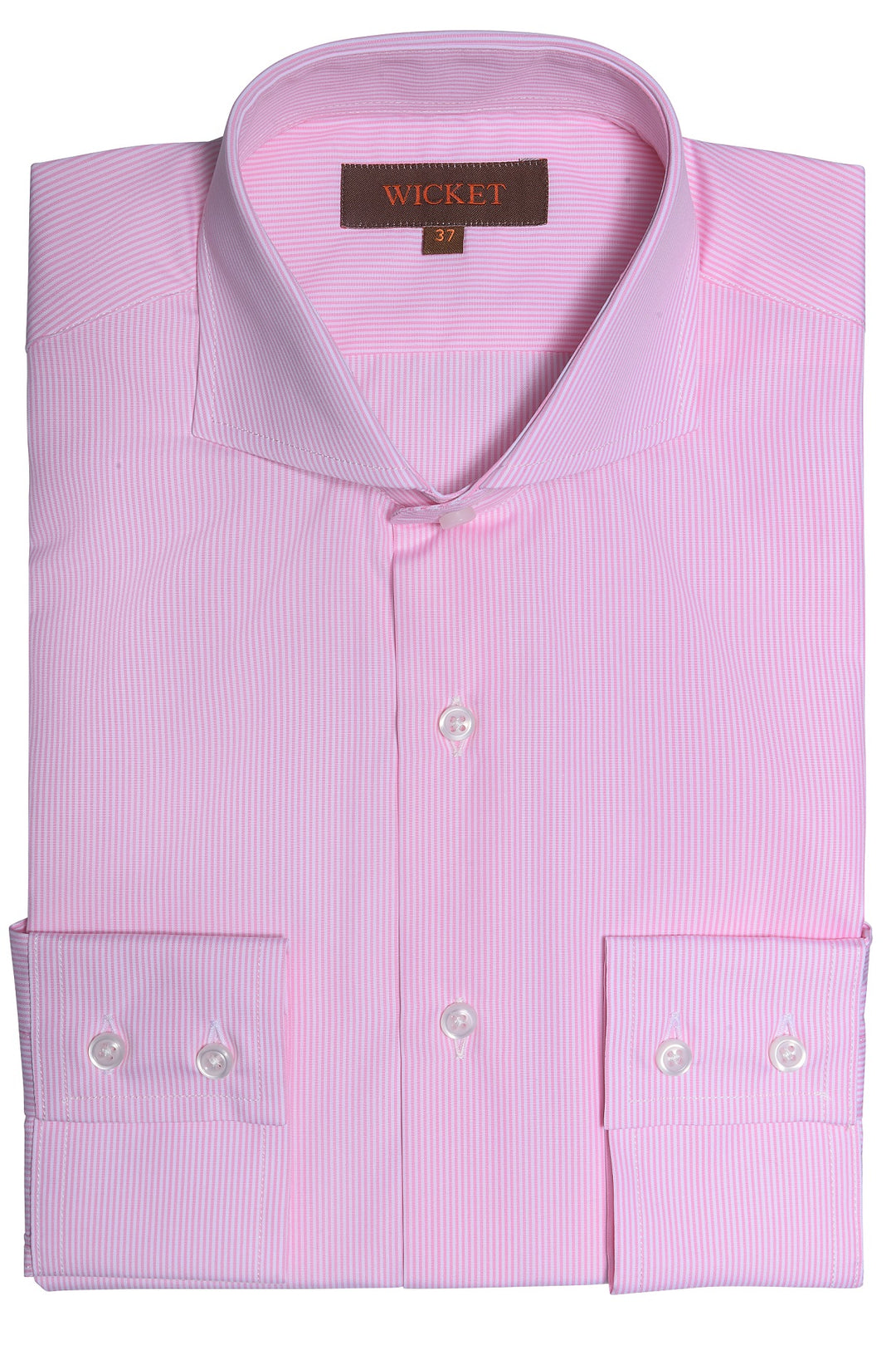 The Cotton Poplin – Fine pink stripes – WICKET