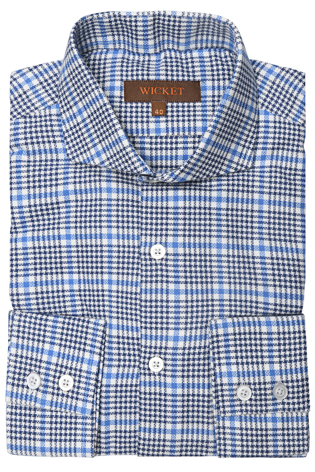 The Cotton Flannel – Navy Prince of Wales check – WICKET