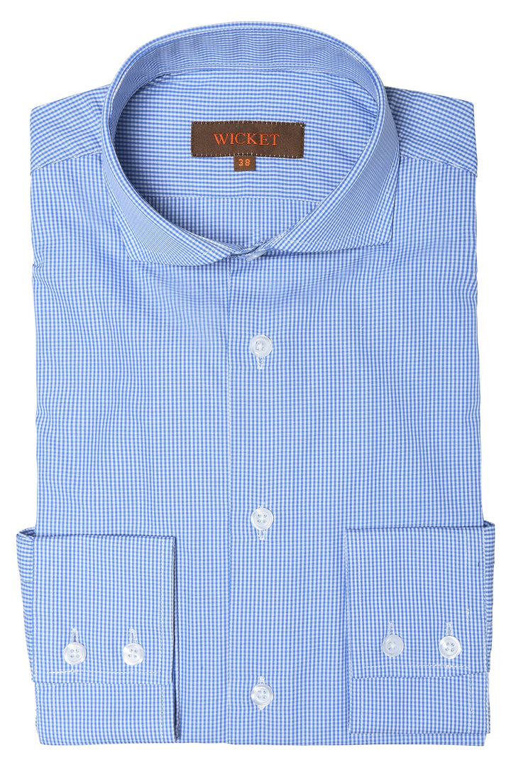 The Cotton Poplin – Small blue gingham – WICKET