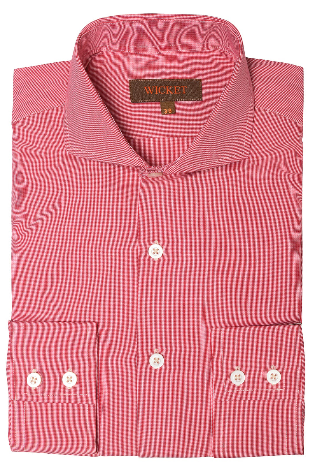 The Cotton Poplin – Red micro-gingham – WICKET