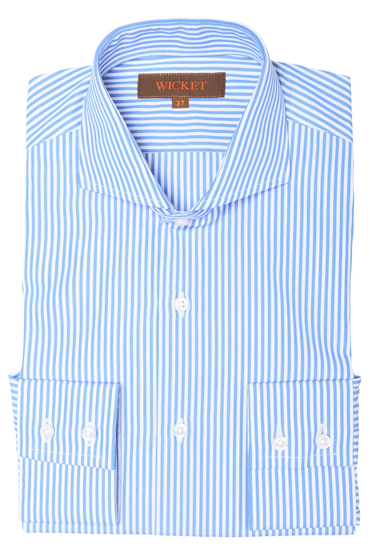 La Popeline de Coton – Rayures bleues – WICKET
