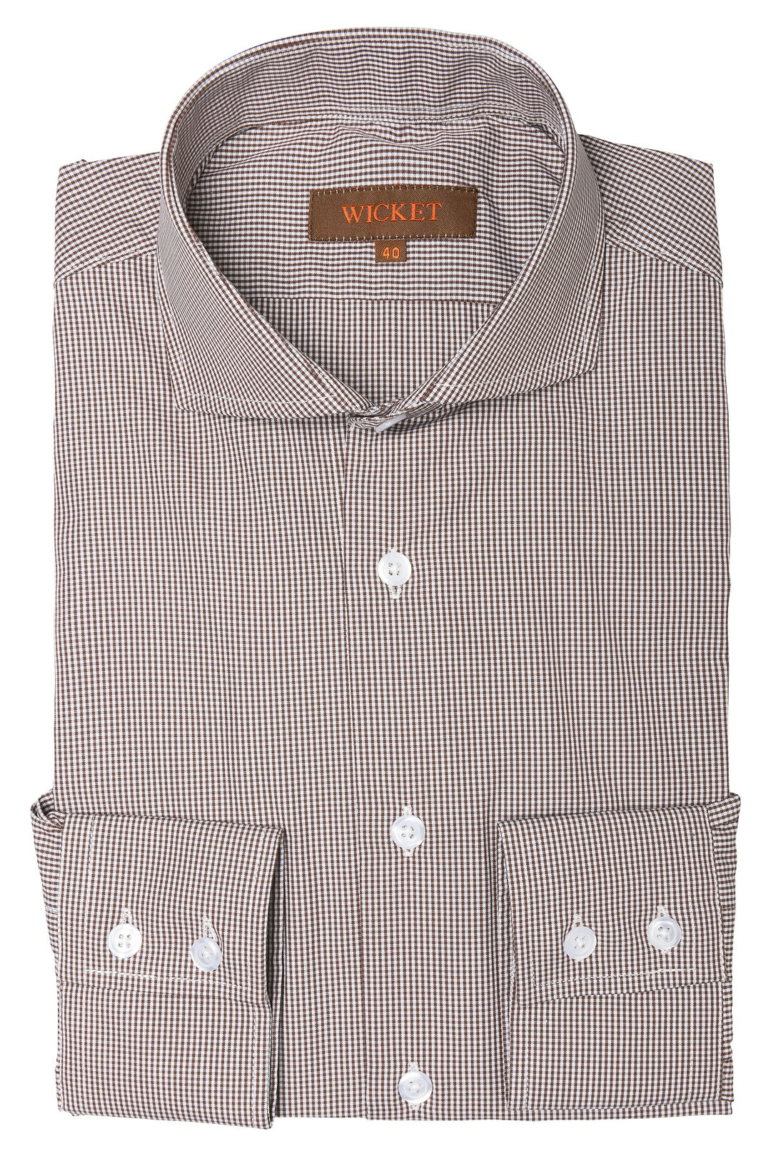 The Cotton Poplin – Small brown gingham – WICKET