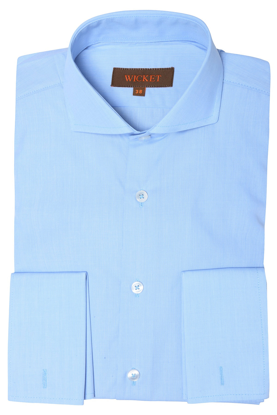 The Cotton Poplin – Sky blue with double cuffs – WICKET