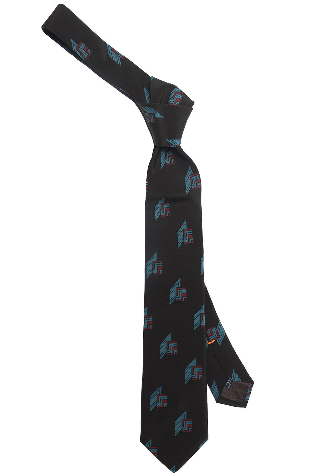 La Citadine – Black silk with geometric motifs – WICKET