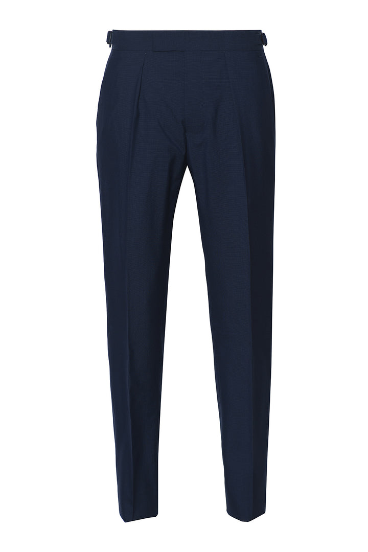 Le Hampstead – Known as ‘pinhead’, plain navy, Super 120 wool – WICKET