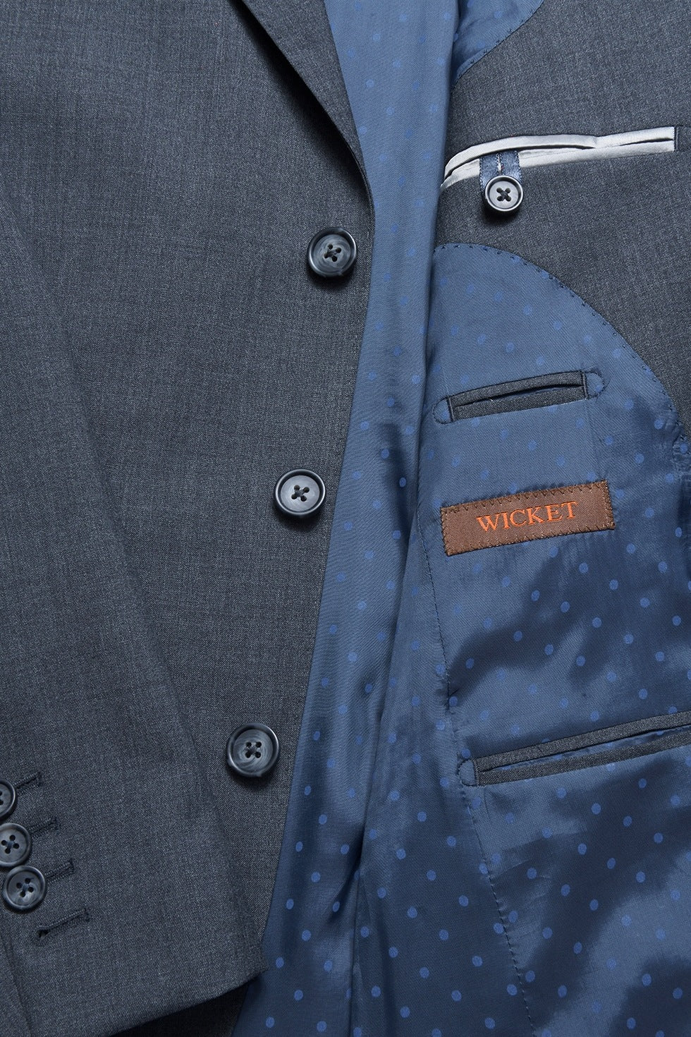Le Hampstead – 120’s wool gabardine, classic grey – WICKET