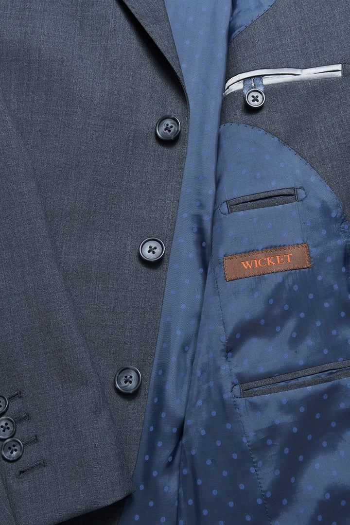 Le Hampstead – 120’s wool gabardine, classic grey – WICKET