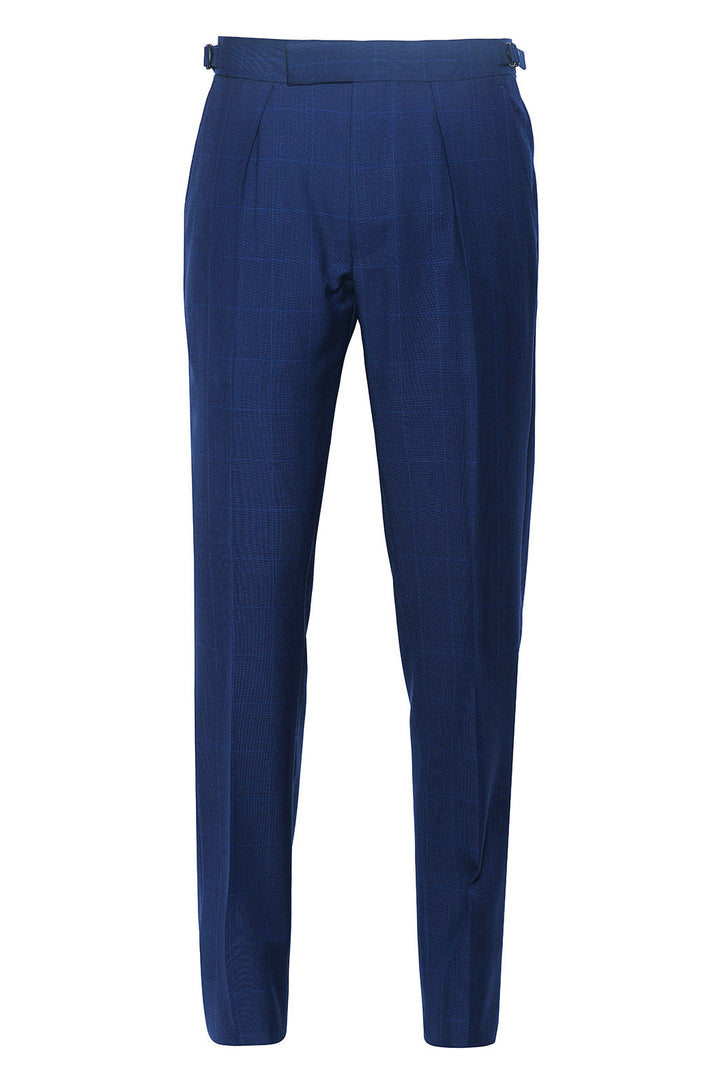 Le Kensington – Navy and royal blue Prince of Wales check – WICKET