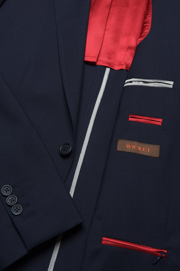 Le Turin – Known as ‘tropical’, in Super 120’s wool, plain navy (250 g) – WICKET