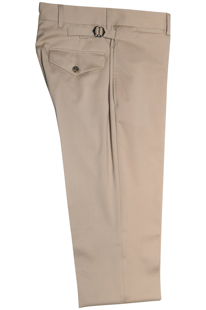 Le Casual – uni en Gabardine de Laine Super 120 Beige Sahara – WICKET