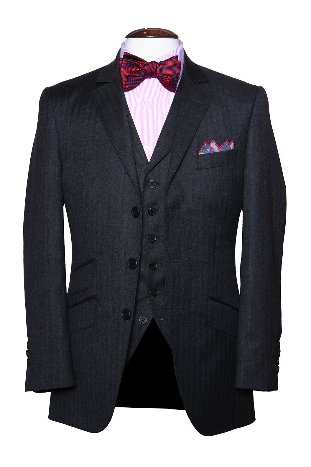 Le Hampstead – Herringbone, rich grey, Super 140 wool – WICKET