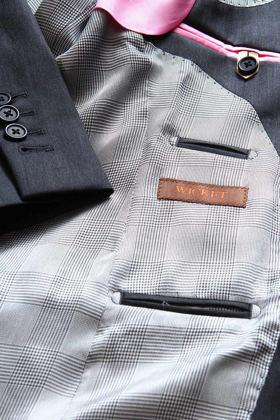 Le Hampstead – Herringbone, rich grey, Super 140 wool – WICKET
