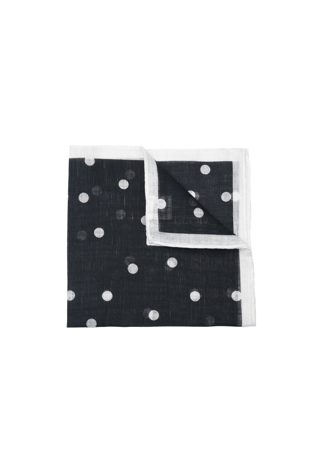 Le Mouchoir – Coton bleu nuit à pois blancs – WICKET