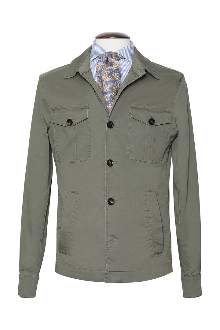 La Nairobi – tramé Vert Kaki, Mélange Coton &amp; Élasthanne (3%) pour plus de confort – WICKET