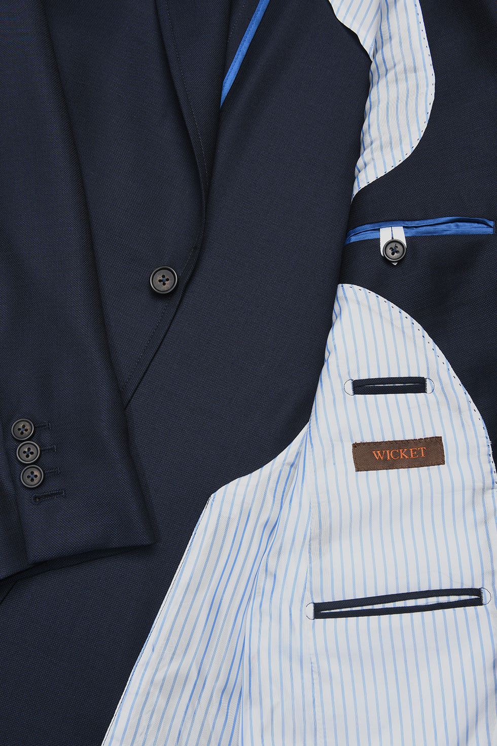 La Kensington – Navy Super 130’s honeycomb – WICKET