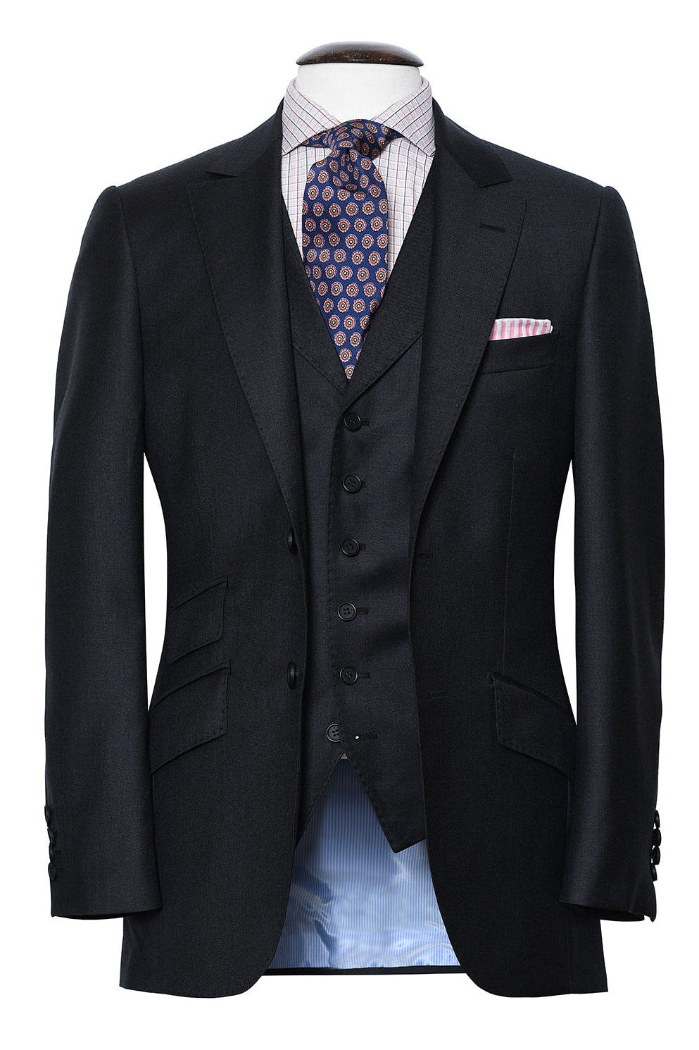 Le Kensington – Charcoal grey wool twill – WICKET