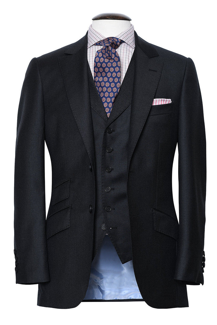 Le Kensington – Charcoal grey wool twill – WICKET