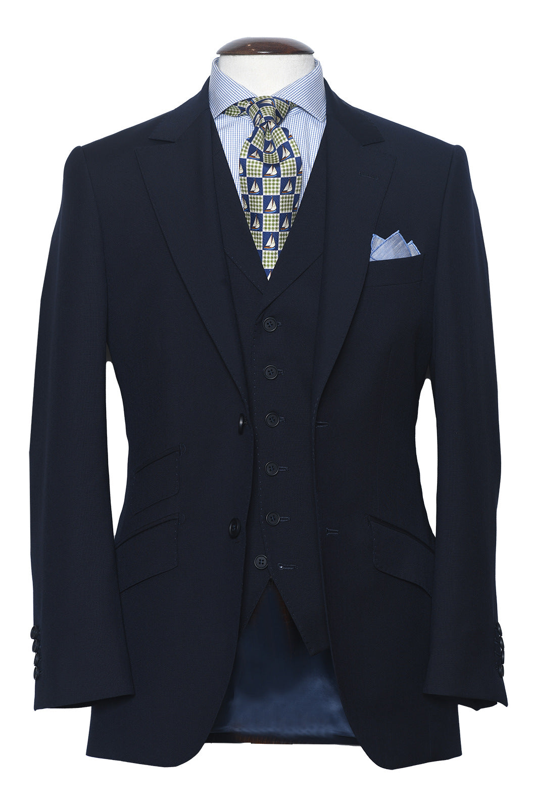 Le Kensington – Navy tropical wool – WICKET