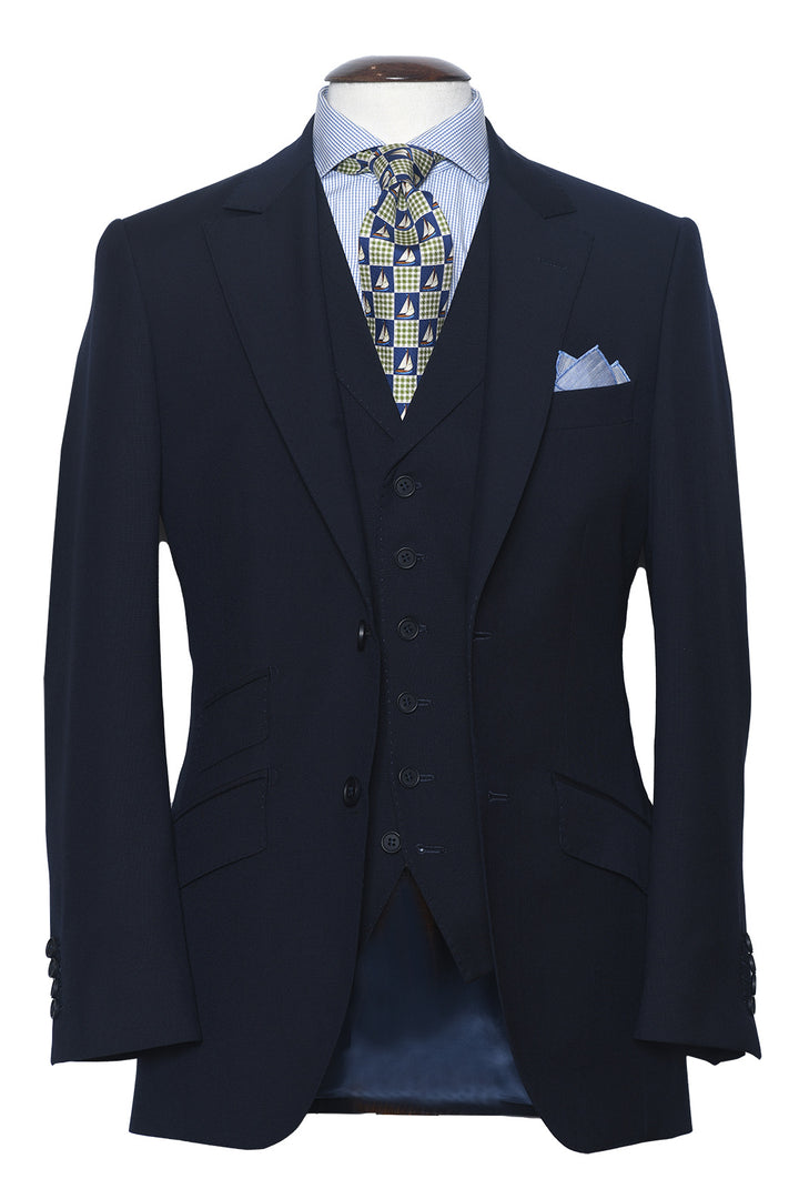 Le Kensington – Navy tropical wool – WICKET