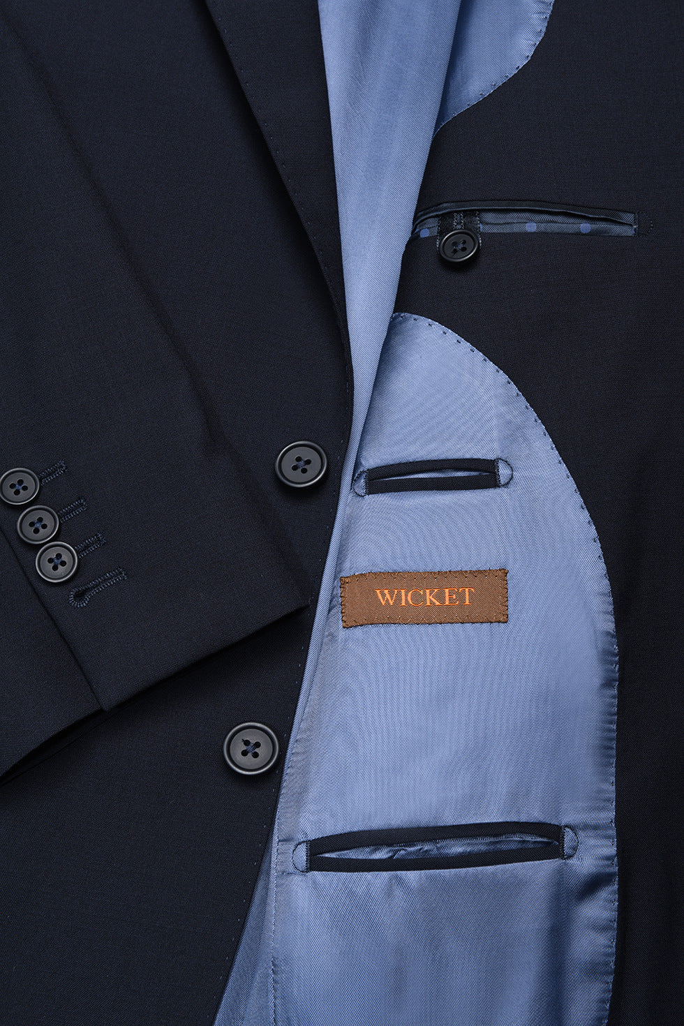 Le Kensington – Navy tropical wool – WICKET