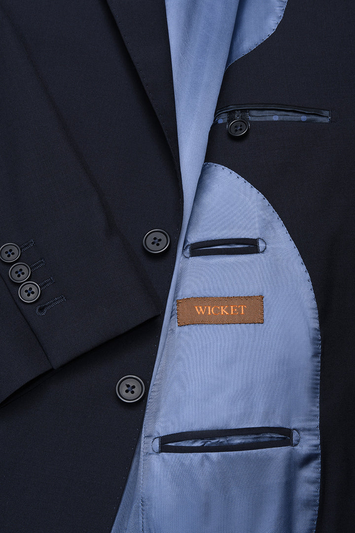 Le Kensington – Navy tropical wool – WICKET