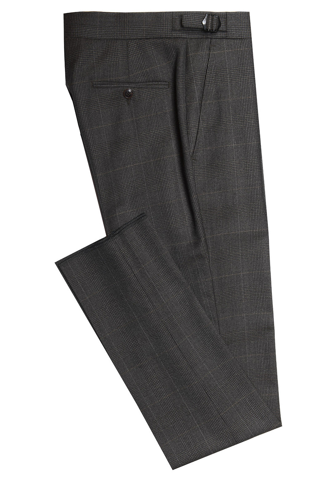 Le Kensington – Wool known as ‘Prince of Wales’, brown with a brown overcheck – WICKET