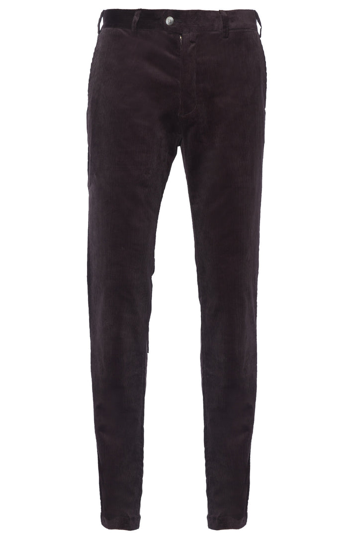 The Corduroy Trousers – Plain chocolate brown corduroy, cotton and elastane – WICKET