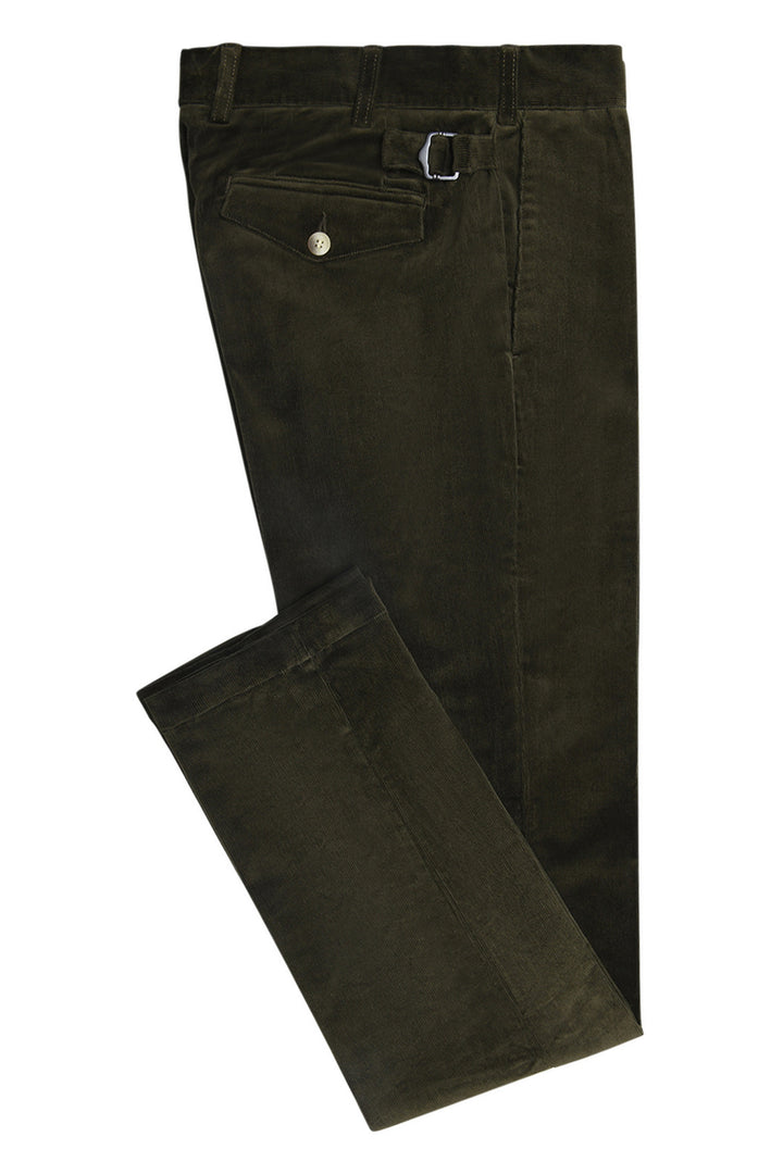 Le Week-End – Velours milleraies vert olive – WICKET