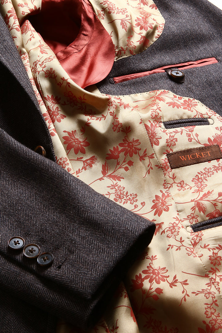 La Kensington – Herringbone, brown elbow patches – WICKET