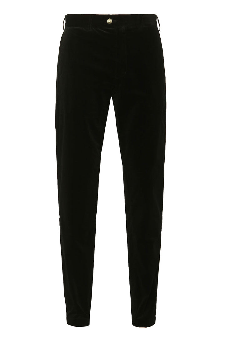 Le Velours – uni en velours noir, Coton et é lasthanne – WICKET