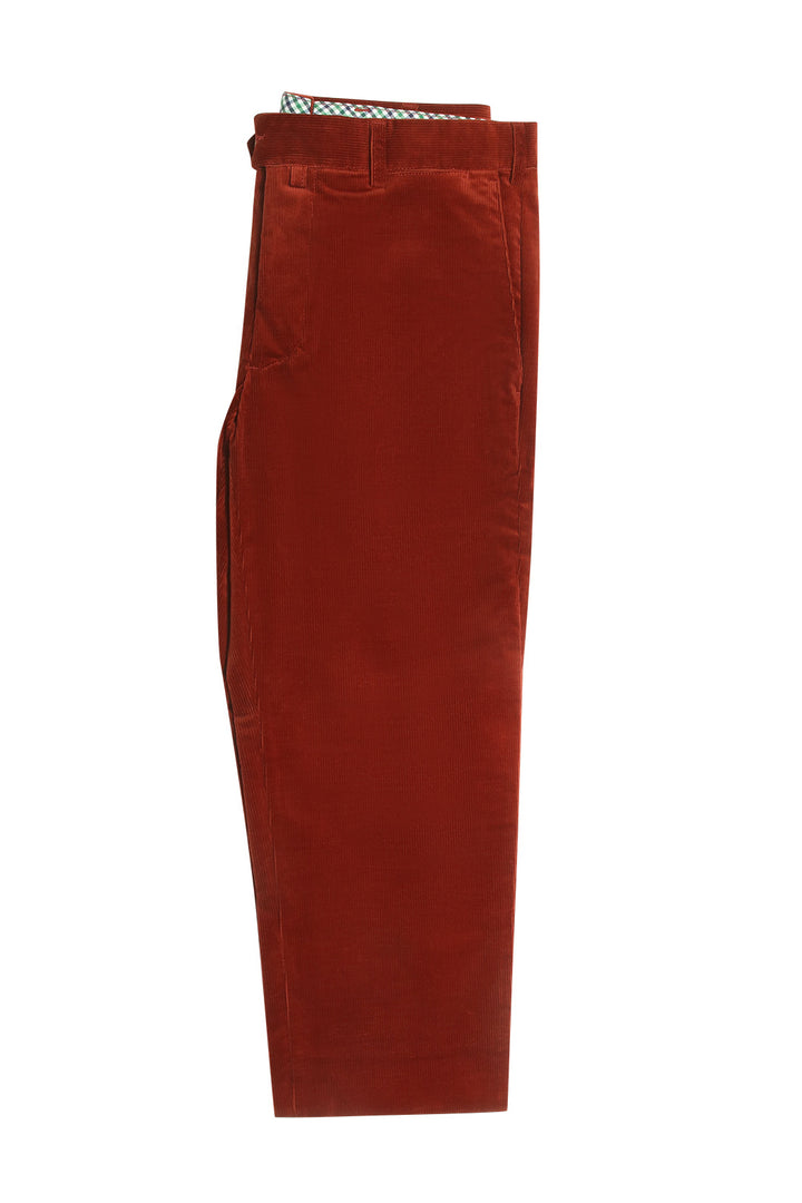 The Corduroy Trousers – Plain rust corduroy, cotton and elastane – WICKET