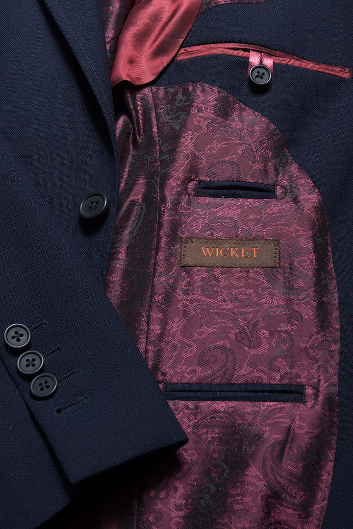 Le Kensington – Known as ‘Travel Suit’, plain navy, tropical wool – WICKET
