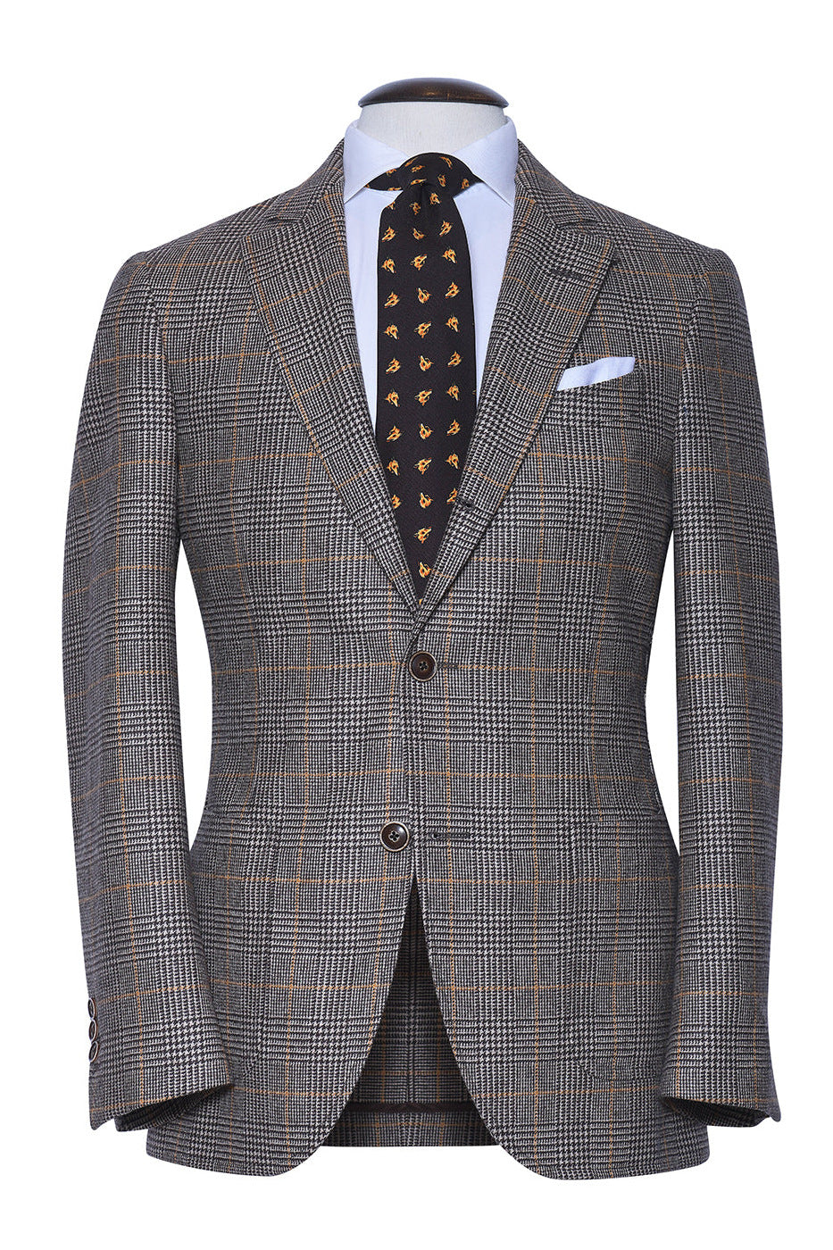 Le Milan – Wool flannel, checked grey – WICKET