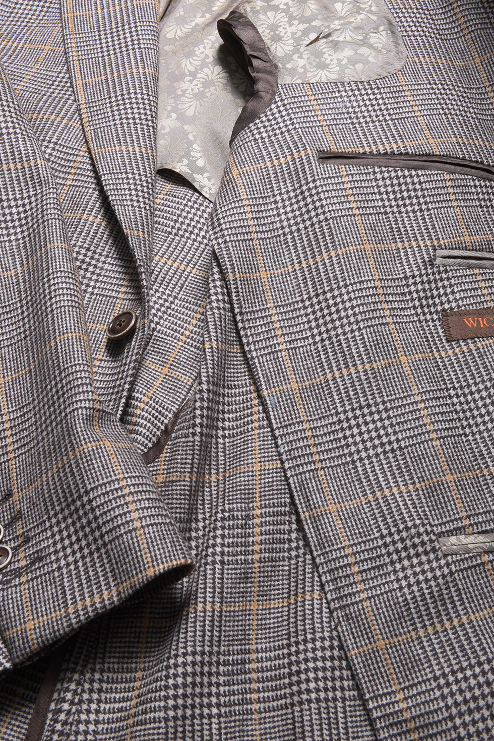 Le Milan – Wool flannel, checked grey – WICKET