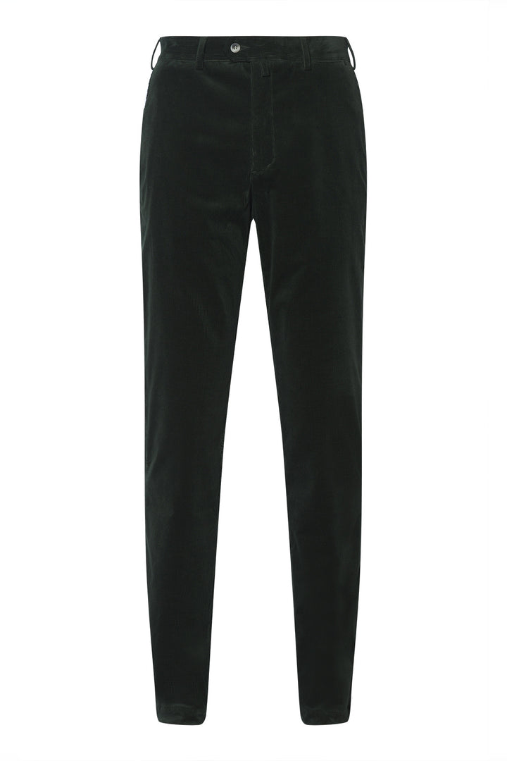 The Corduroy Trousers – Plain forest green corduroy, cotton and elastane – WICKET