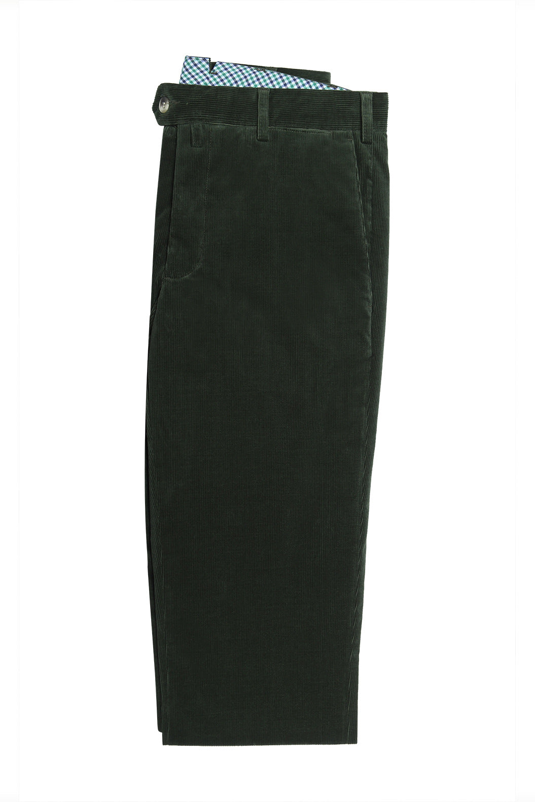The Corduroy Trousers – Plain forest green corduroy, cotton and elastane – WICKET