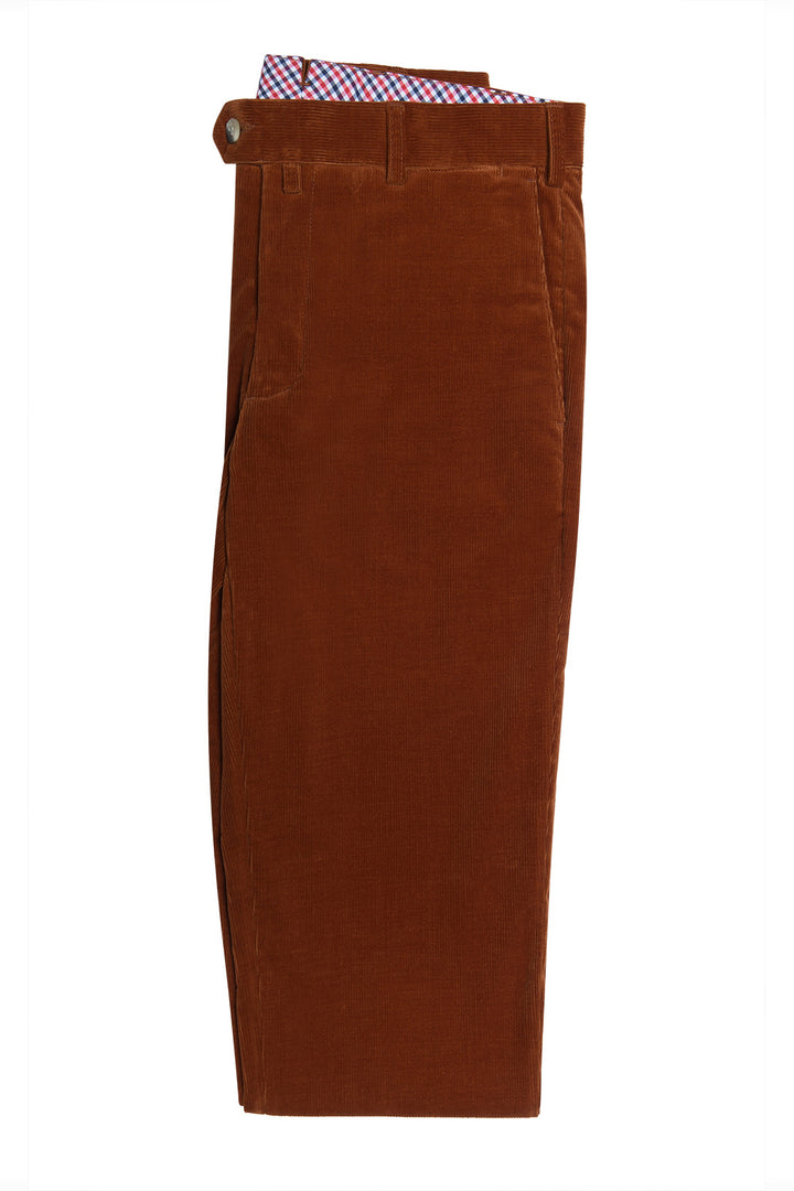 The Corduroy Trousers – Plain brown corduroy, cotton and elastane – WICKET