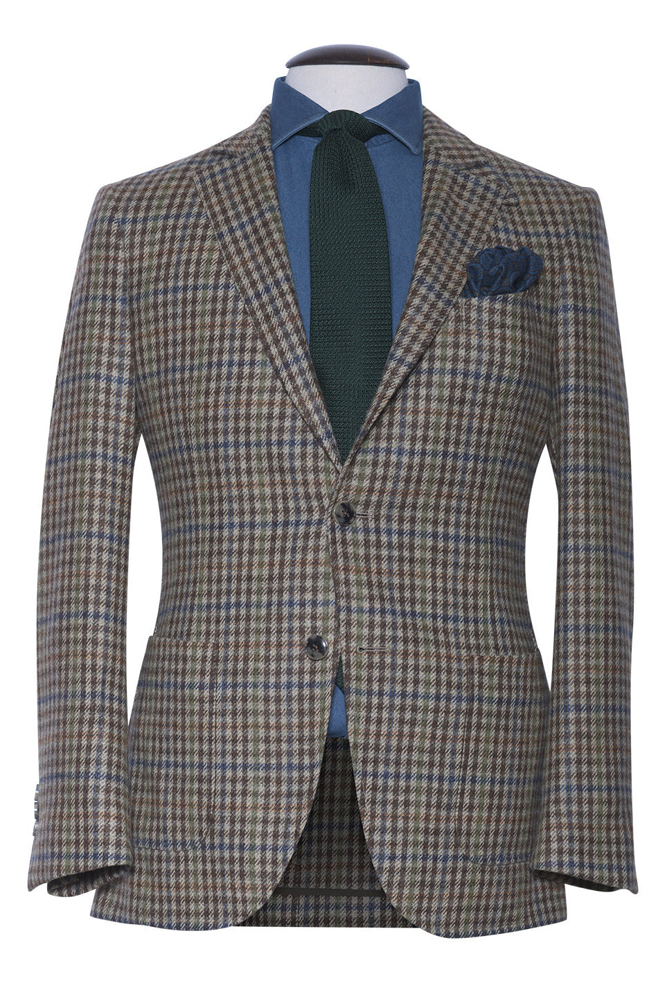 La Milan – Soft tweed, beige, brown, green and orange, virgin wool – WICKET