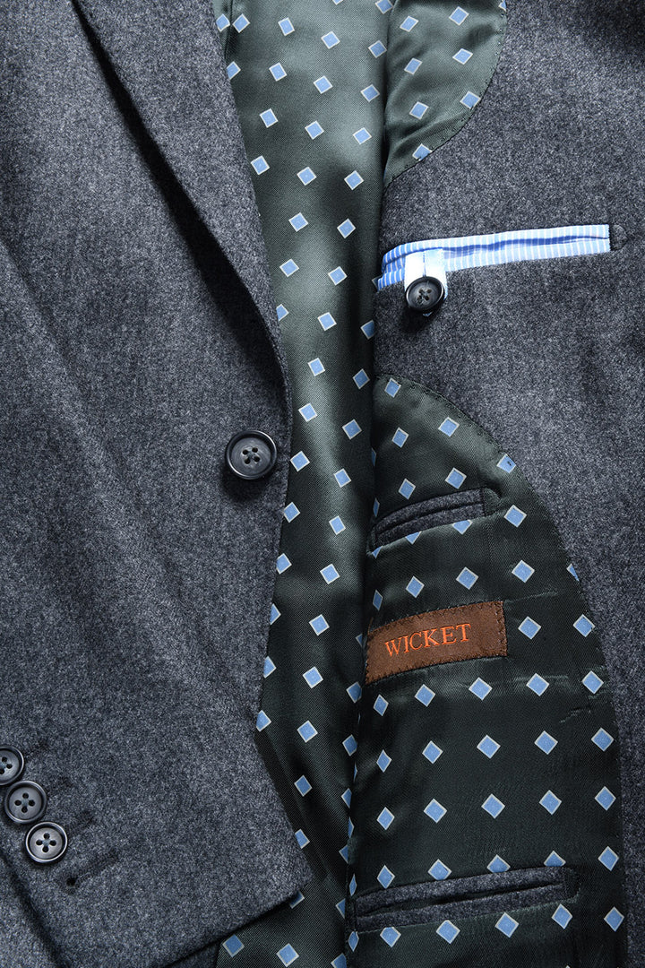 Le Kensington – Virgin wool flannel (340 g), plain sublime grey – WICKET