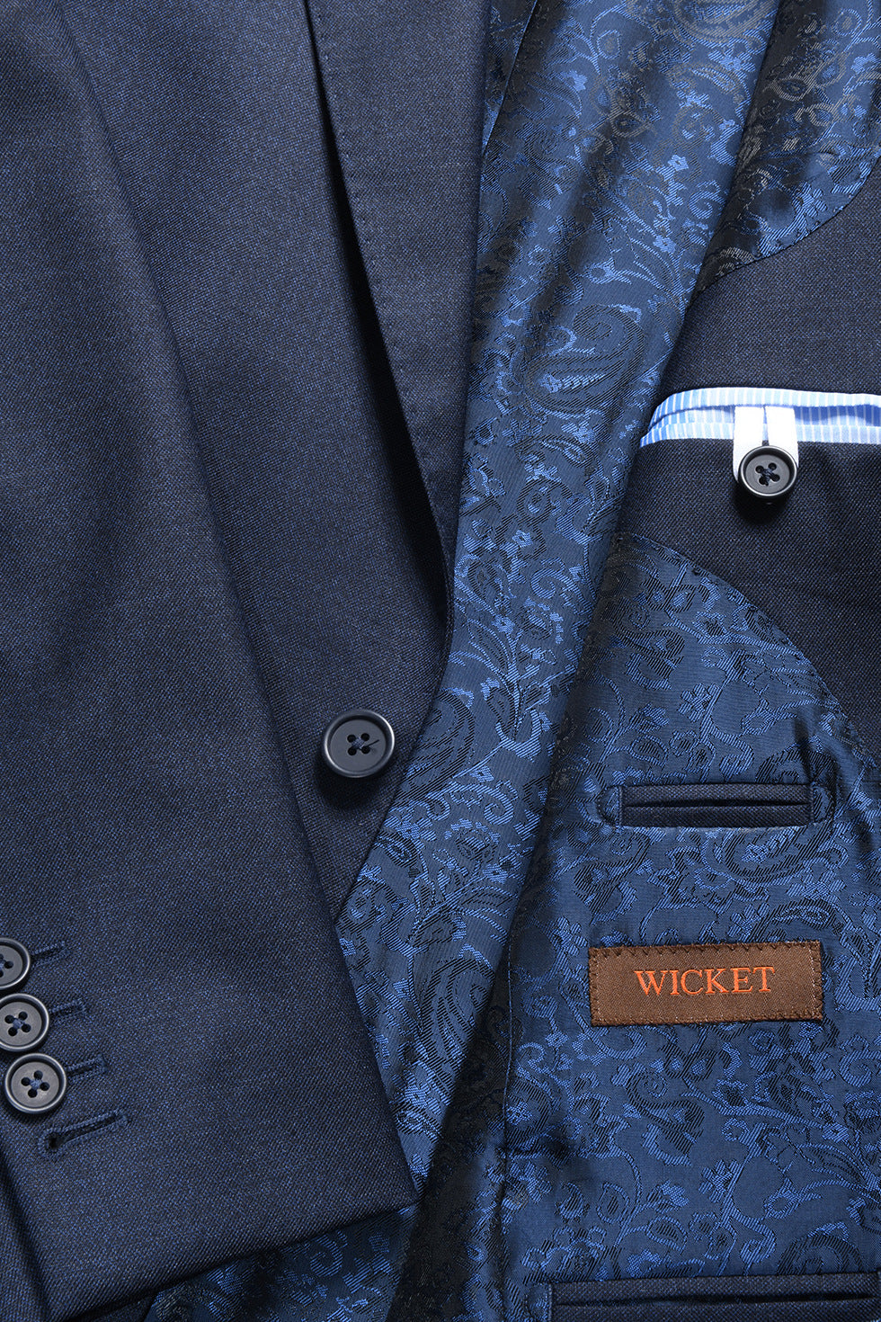 Le Kensington – Fil à fil bleu sublime – WICKET