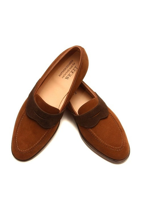 Le Charles – Two-tone brown calf suede – WICKET