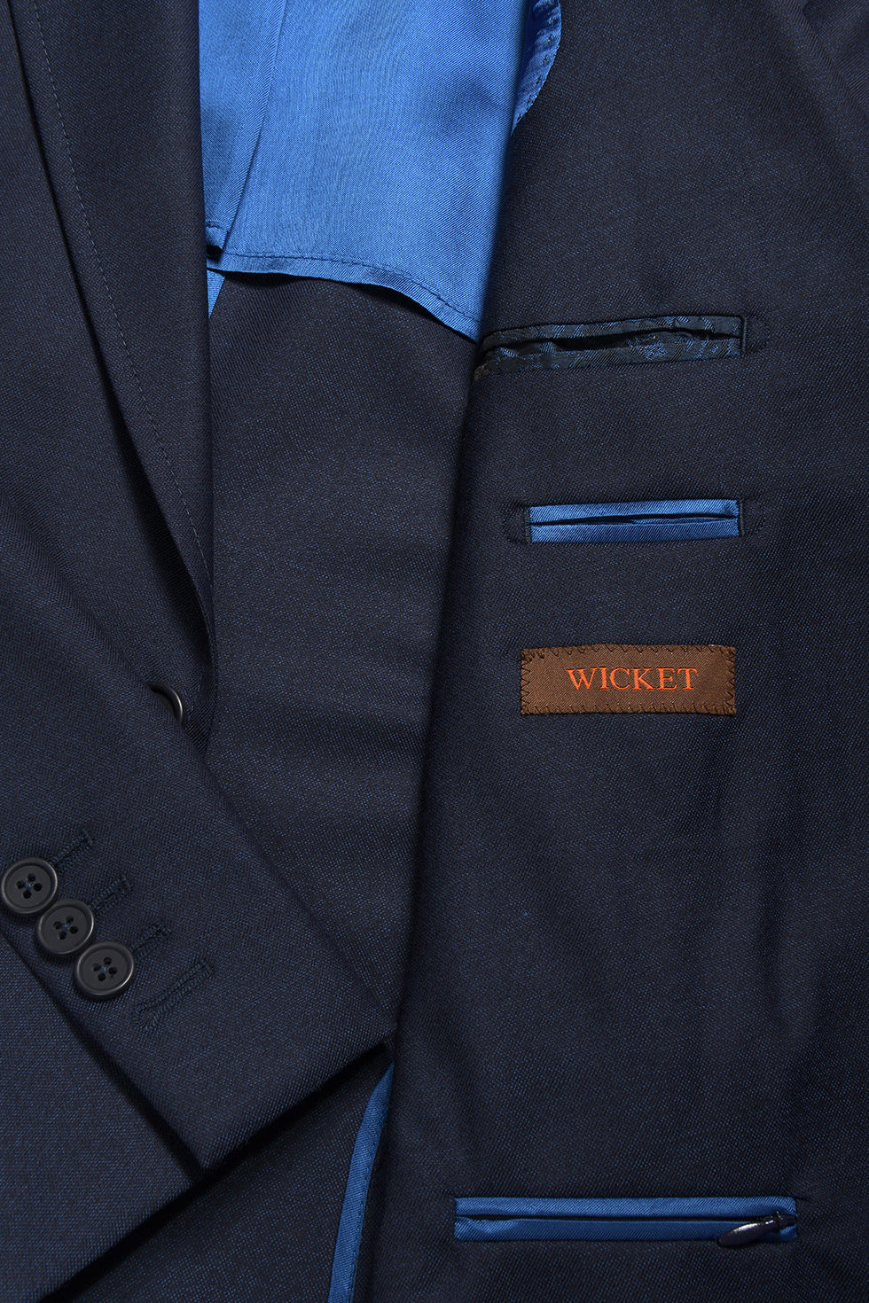 Le Turin – Super 120’s textured virgin wool (300 g), plain bright blue – WICKET