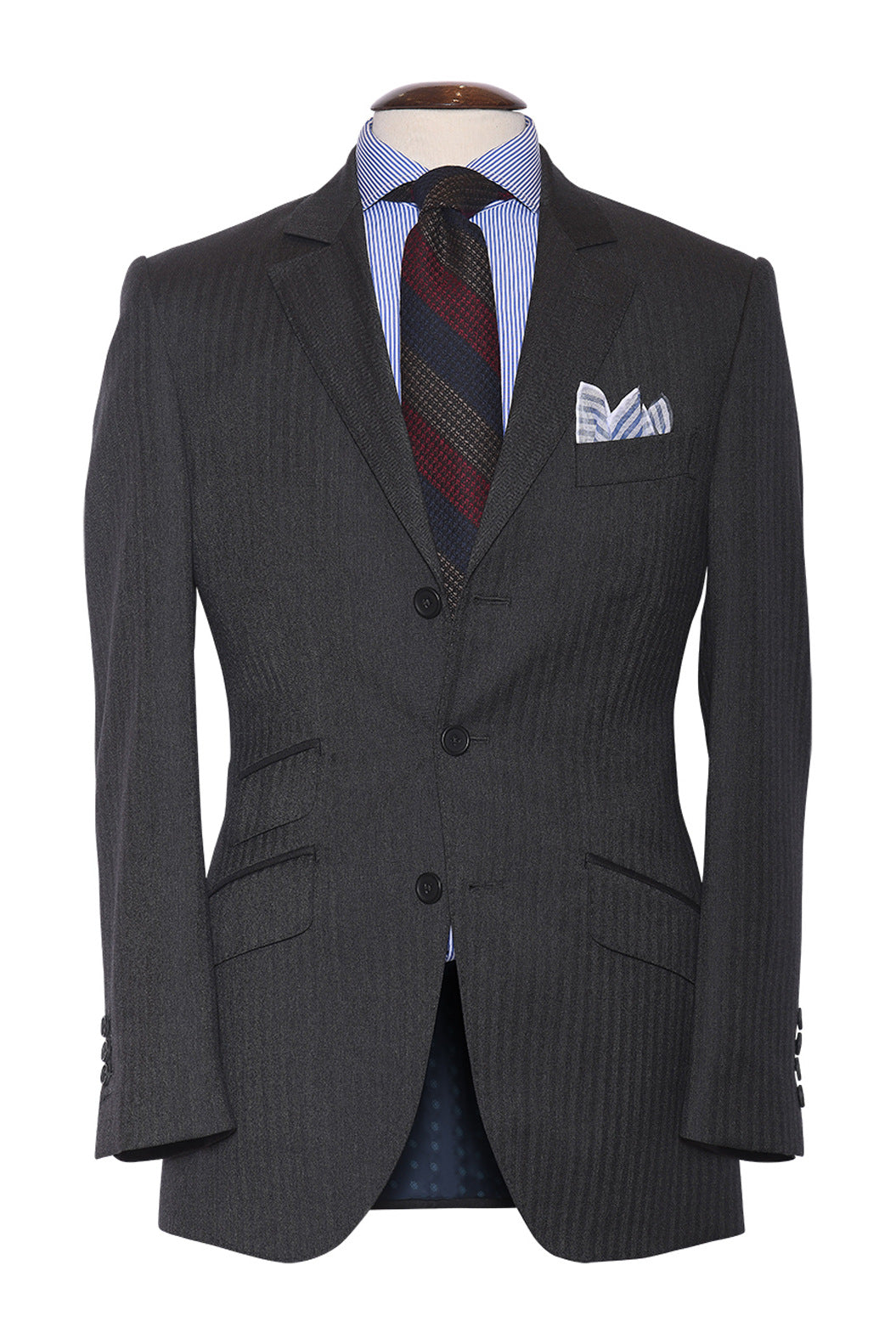 The Waistcoat – Grey herringbone 150’s – WICKET