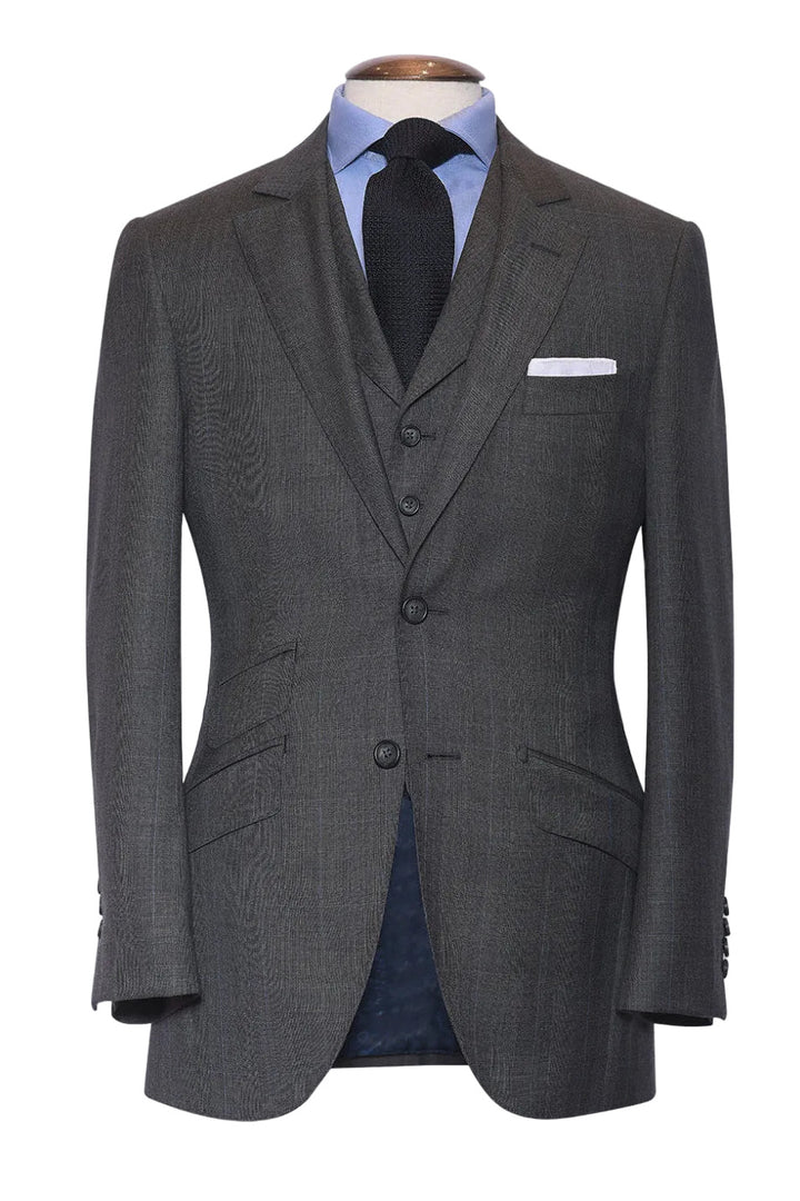 Le Kensington – Deep grey and sky blue Prince of Wales check – WICKET